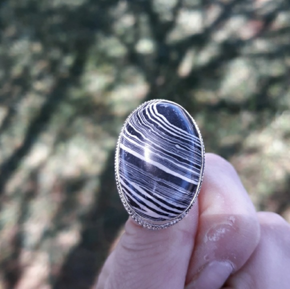 New Zebra Jasper 925 Silver Ring. - Picture 8 of 11